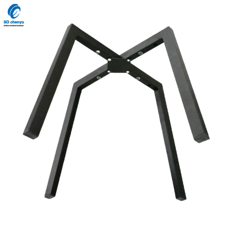Chair Frame Manufacturer - OEM 390mm Matt Black Metal Pipe Furniture Legs
