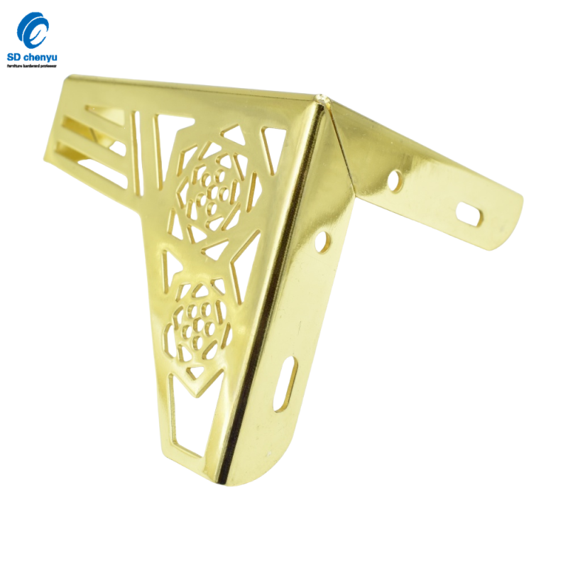 Table Leg Manufacturer - OEM 130mm Gold Dresser Feet for Furniture Base