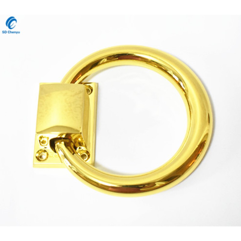Door Ring Knocker Manufacturer - OEM Heavy Duty Alloy Brushed Gold Round
