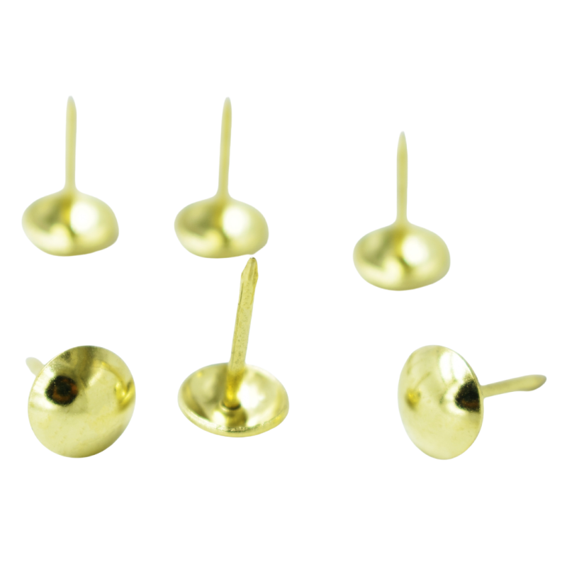 Upholstery Pins Manufacturer - OEM 9.5mm Iron Round Gold Nail Head Tacks