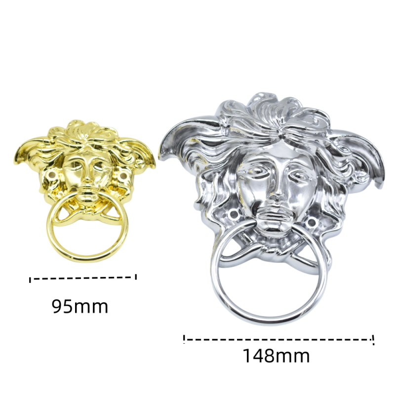 Door Knocker Factory - OEM 95mm Gold Alloy Vintage Medusa Head for Furniture