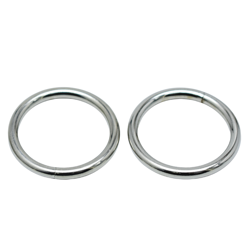 O Ring Buckle Factory - OEM Welded 30mm Silver Plated Metal Dog Collar Hardware