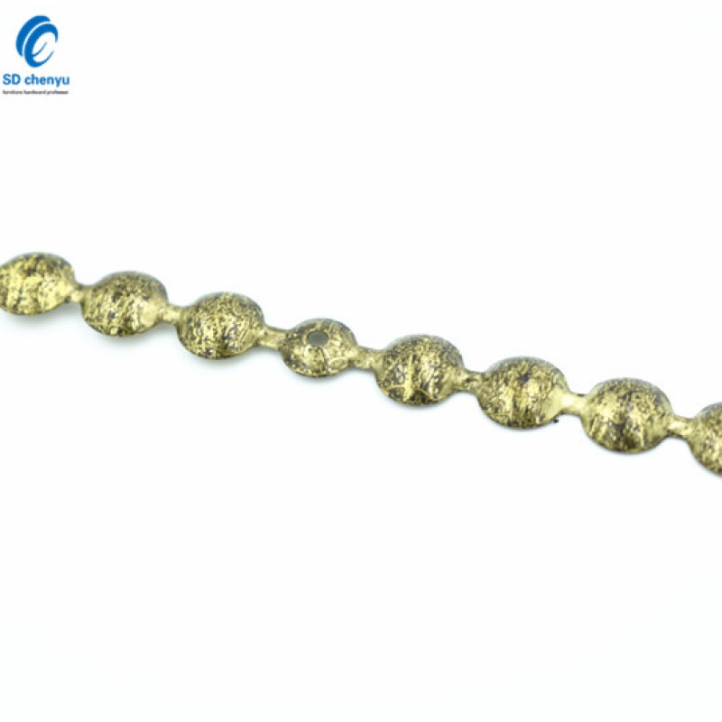 Upholstery Strips Factory - OEM 11mm Old Gold Speckled Metal Furniture Trim