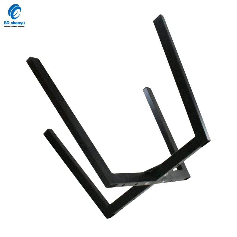 Chair Frame Manufacturer - OEM 390mm Matt Black Metal Pipe Furniture Legs