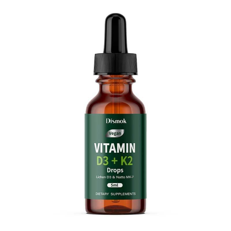 Vegan Vitamin D3 + K2 Liquid Drops Manufacturer - For Bone Density & Immunity Support