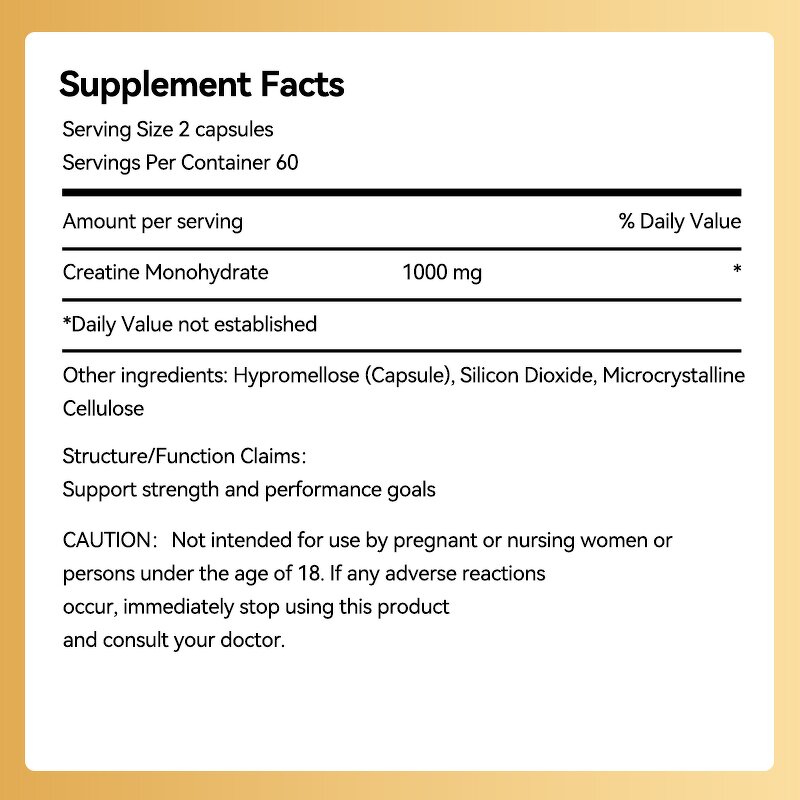Creatine Monohydrate Capsules Manufacturer - 500mg Micronized & OEM Private Label