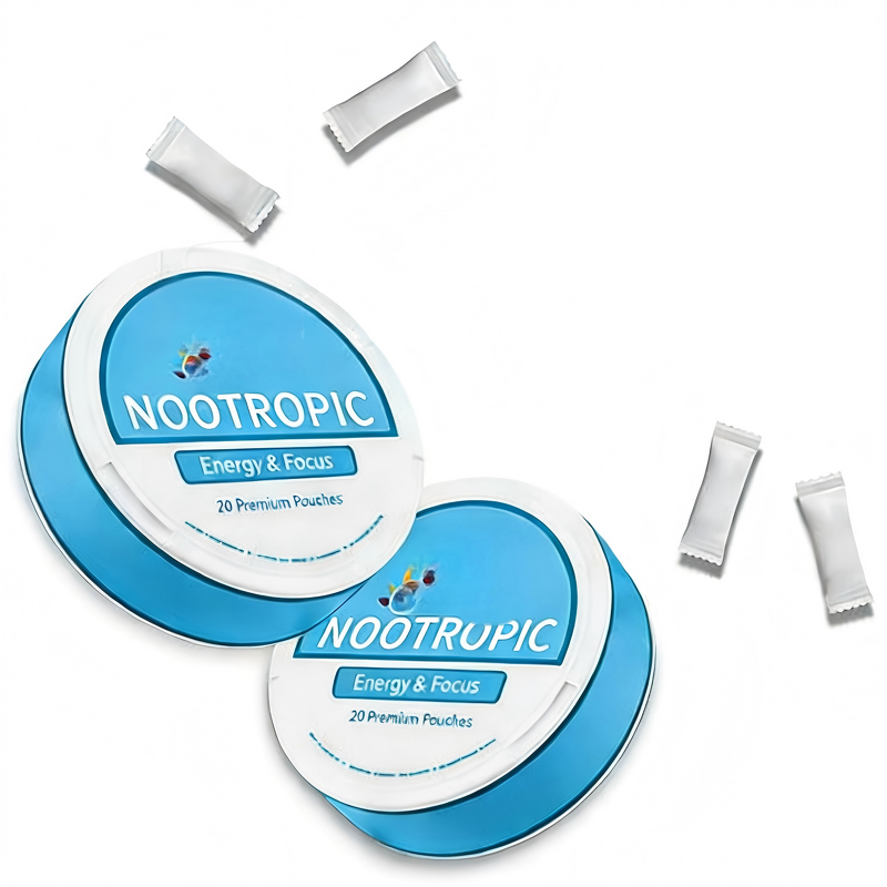 L-Theanine Pouches Manufacturer - Enhanced Focus with B Vitamins & Caffeine