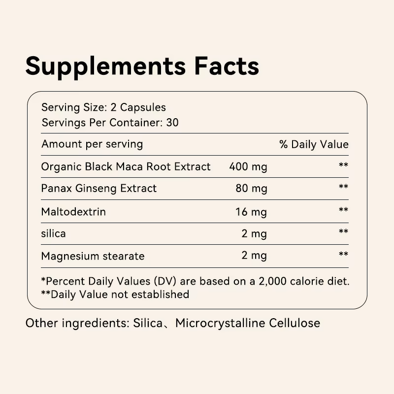 Maca Root Capsules Manufacturer - 400mg Peruvian Yellow Maca Supplement & Private Label