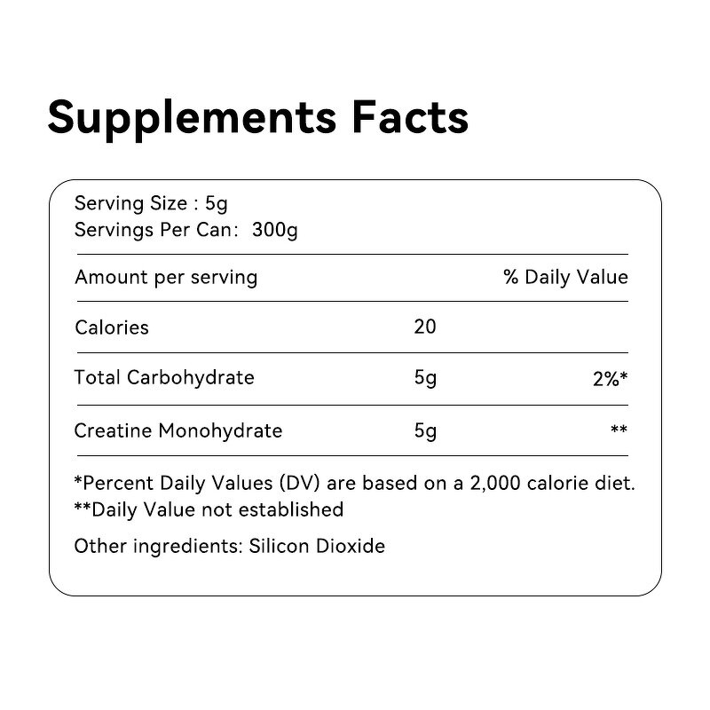 Creatine Monohydrate Powder Manufacturer - 200 Mesh Pure 300g Pre Workout Supplement