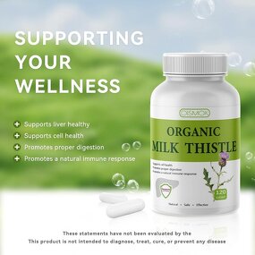 Milk Thistle Extract Capsules Manufacturer - 450mg Silymarin, Plant-Based & Private Label