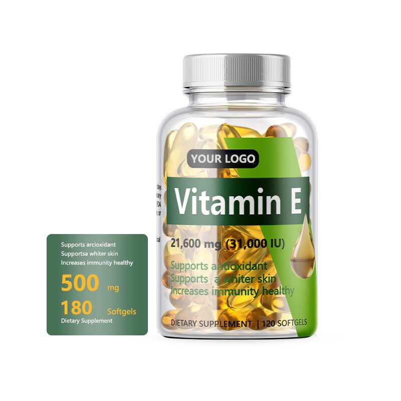 Vitamin E Softgel Capsules Manufacturer - Private Label Skin Care Food Supplement for Adults