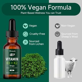 Vitamin D3 K2 Drops Manufacturer - Vegan Cholecalciferol Liquid for Bone & Immune Support