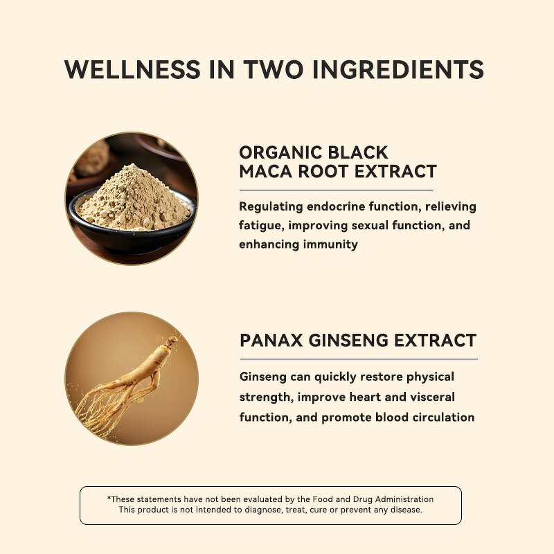 Black Maca Ginseng Capsules Manufacturer - 400mg Energy Supplement & Private Label