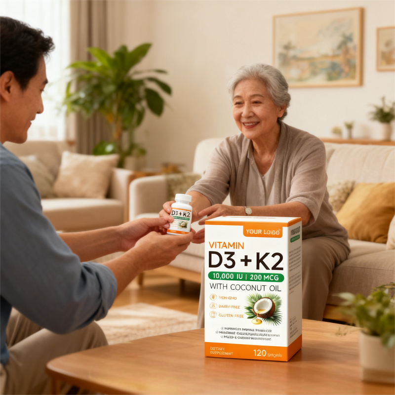 Vitamin D3 & K2 Softgel Capsules Manufacturer - 120 Count for Adult Immune & Bone Health