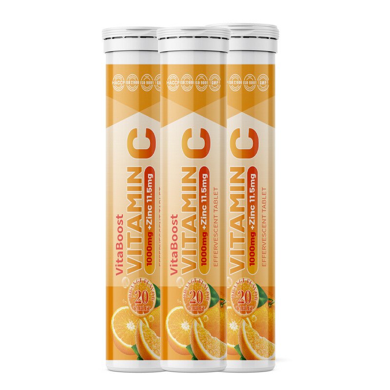 Vitamin C Effervescent Tablet Manufacturer - 1000mg GMP OEM for Skin Supplement