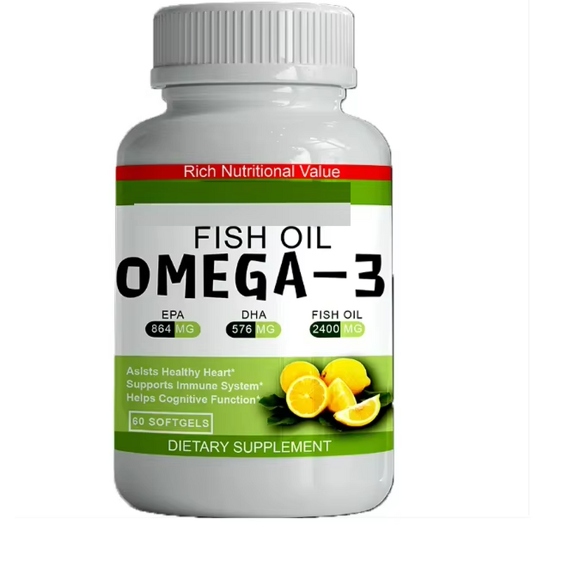 Fish Oil Softgels Manufacturer - Custom Private Label Omega 3, 60 Capsules