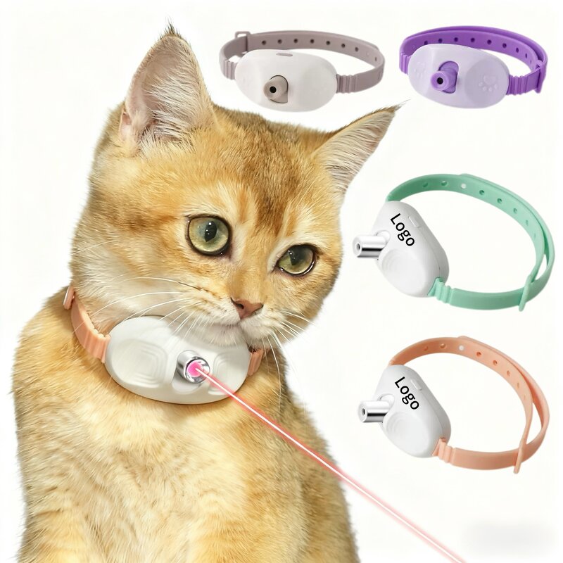 Cat Laser Collar Toys Manufacturer - Rechargeable Adjustable Silicone with Custom Logo