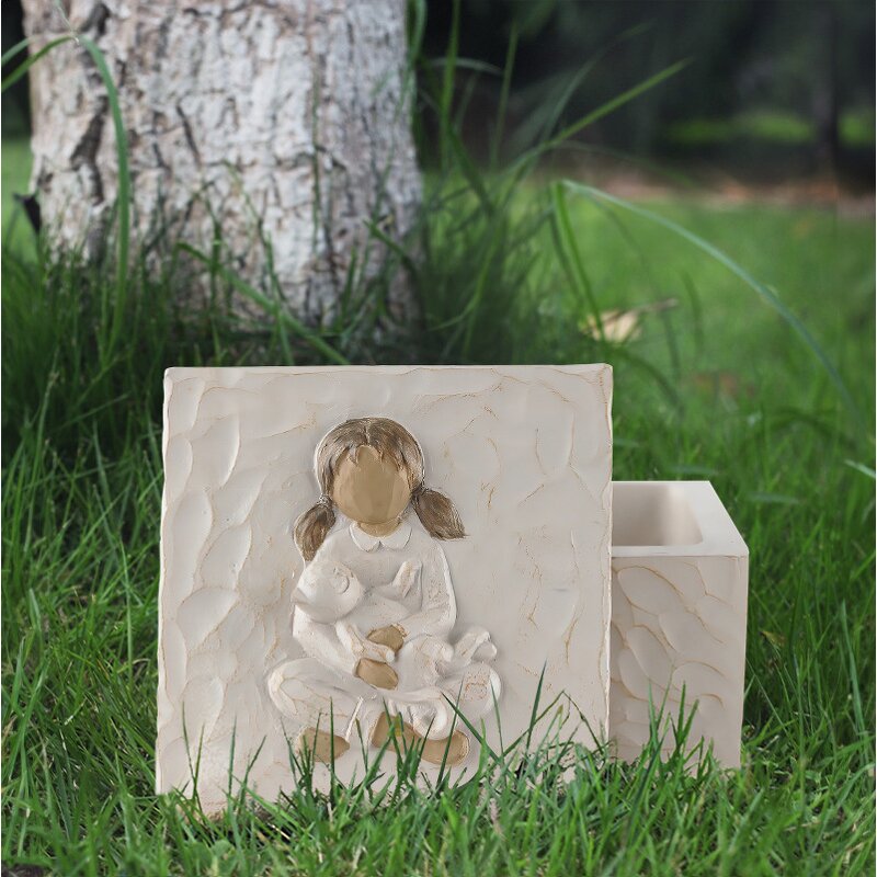 Resin Pet Memorial Stone Manufacturer - Handmade Angel Cat Dog Ornament for Garden
