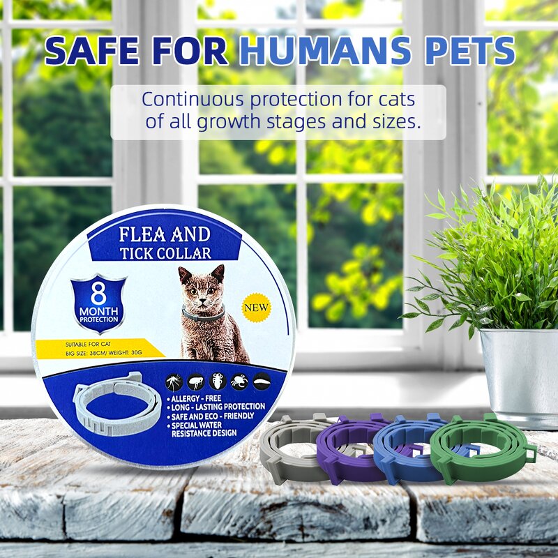 Flea and Tick Collar Manufacturer - 8 Month Protection for Dogs and Cats