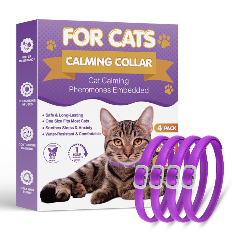 Cat Calming Collar Manufacturer - Adjustable Waterproof for 30-Day Anxiety Relief