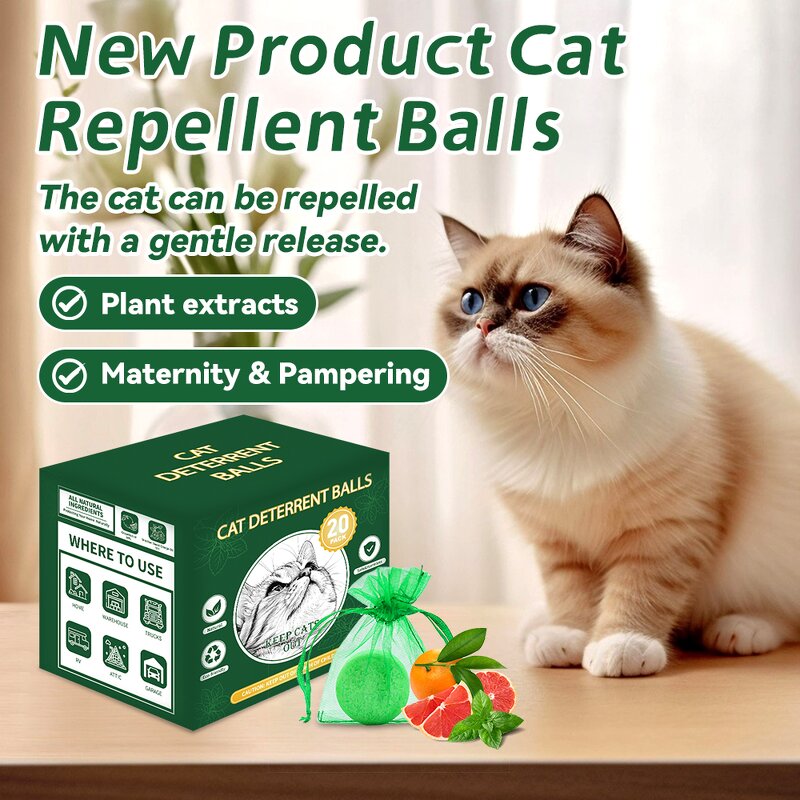 Cat Deterrent Balls Manufacturer - Natural Oil for Outdoor Lawn & Indoor Garden