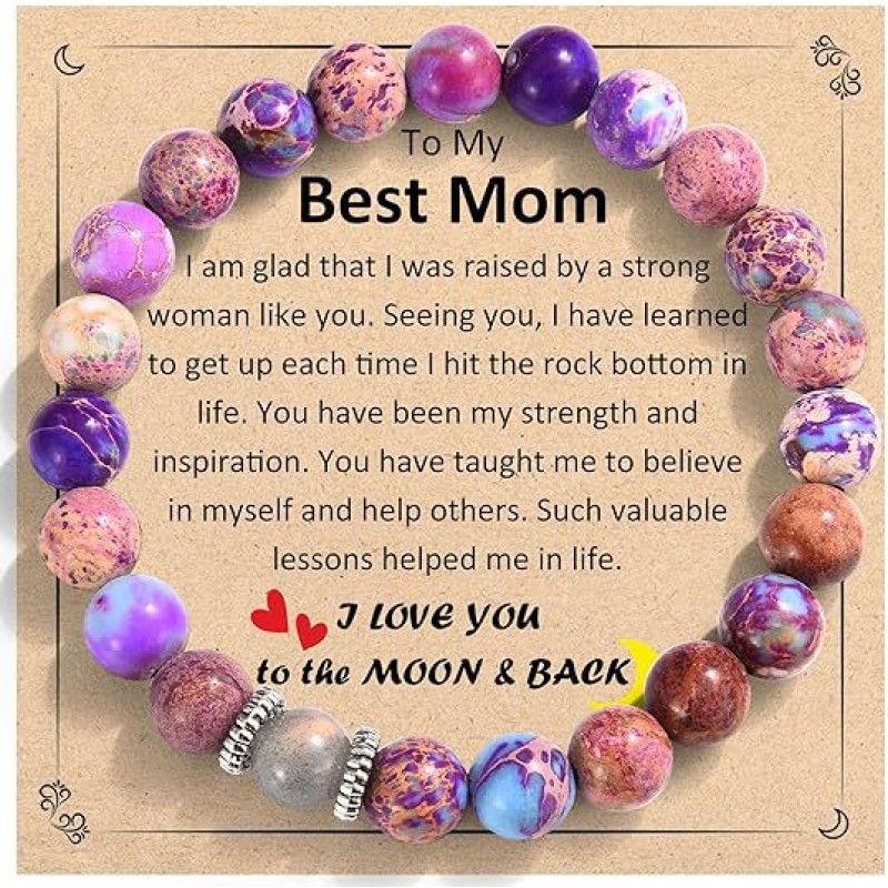 Mother Bracelet Manufacturer - OEM Synthetic Stone Purple Moonstone