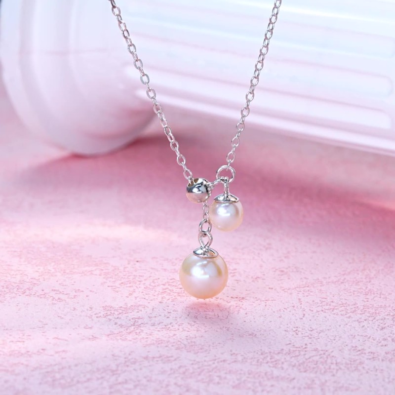 Sterling Silver Necklace Factory - OEM 925 Natural Shell Pearl Tassel Necklace