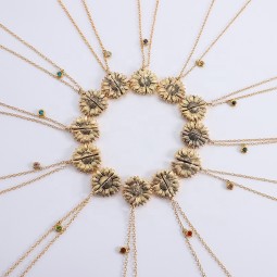 Sunshine Necklace Manufacturer - OEM Birthstone Hidden Message Pendant