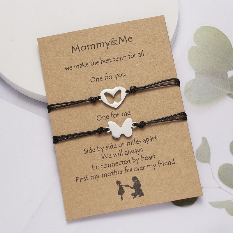 Mother Bracelet Factory - OEM Stainless Steel Butterfly Heart Pendant