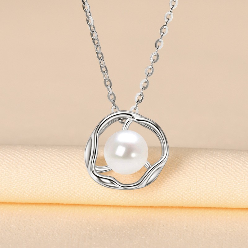 Sterling Silver Necklace Factory - OEM 925 Natural Shell Pearl Silver Plated