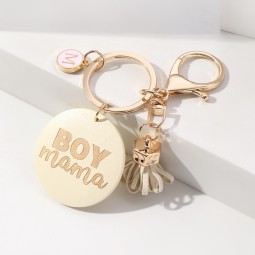 Keychain Manufacturer - OEM Printed BOY MAMA Color Fringe Pendant