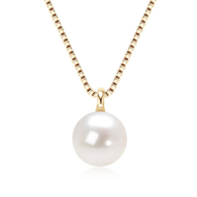 Sterling Silver Necklace Factory - OEM 925 Simple Natural Pearl Necklace