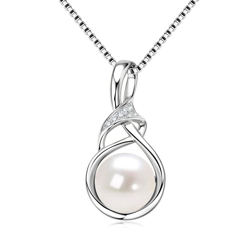 Sterling Silver Necklace Manufacturer - OEM 925 Shell Pearl Water Drop Zircon