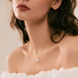 Sterling Silver Necklace Factory - OEM 925 Natural Shell Pearl Necklace