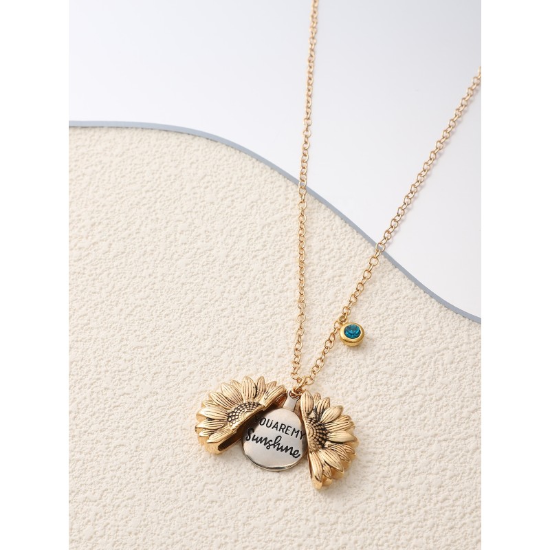 Sunshine Necklace Manufacturer - OEM Birthstone Hidden Message Pendant