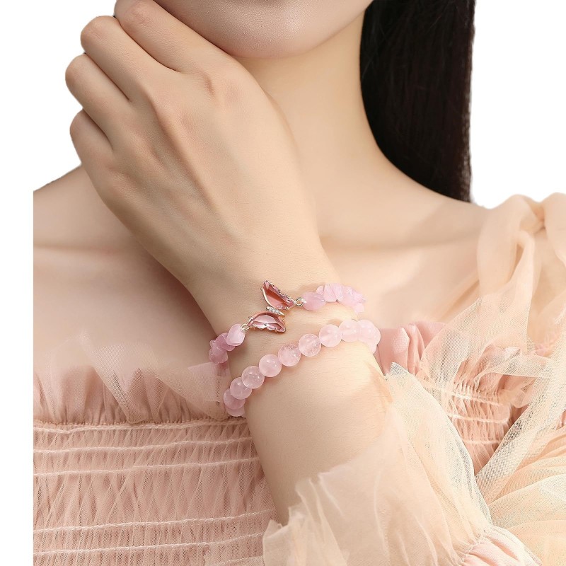 Bracelet Set Factory - OEM Synthetic Stone Crystal Beaded Butterfly