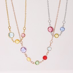 Birthstone Necklace Manufacturer - OEM Custom Family Jewelry Gift