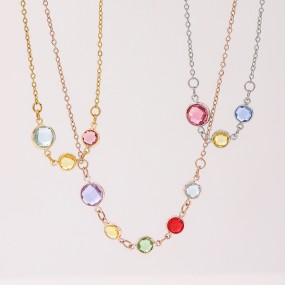 Birthstone Necklace Manufacturer - OEM Custom Family Jewelry Gift