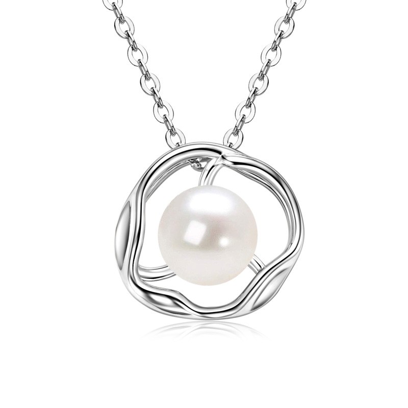 Sterling Silver Necklace Factory - OEM 925 Natural Shell Pearl Silver Plated