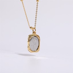 Stainless Steel Necklace Factory - OEM Mirror Rose Blossoms Pendant Necklace