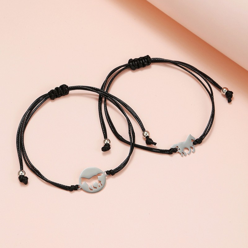 Mother Bracelet Manufacturer - OEM Stainless Steel Round Horse Hollow