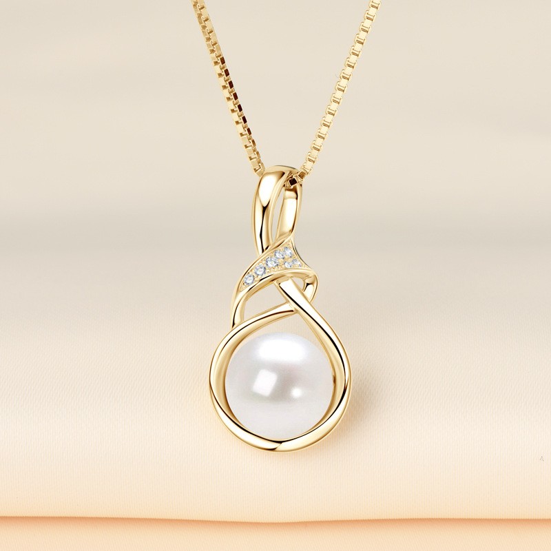 Sterling Silver Necklace Manufacturer - OEM 925 Shell Pearl Water Drop Zircon
