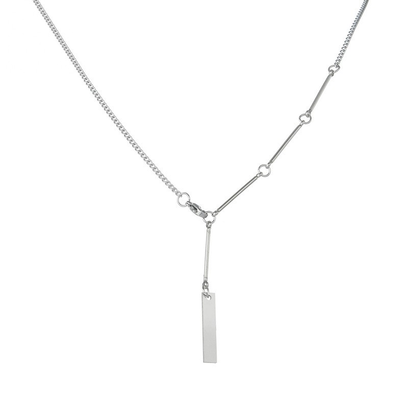 Name Necklace Manufacturer - OEM Custom Bamboo Chain Geometric Letter