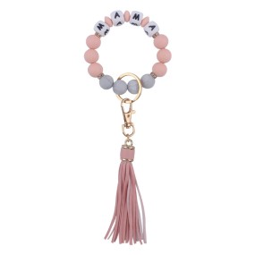 Keychain Manufacturer - OEM Colorful Beads Leopard MAMA Fringe