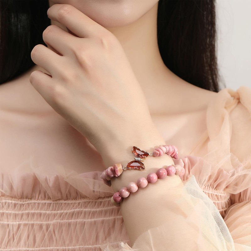 Bracelet Set Factory - OEM Synthetic Stone Crystal Beaded Butterfly