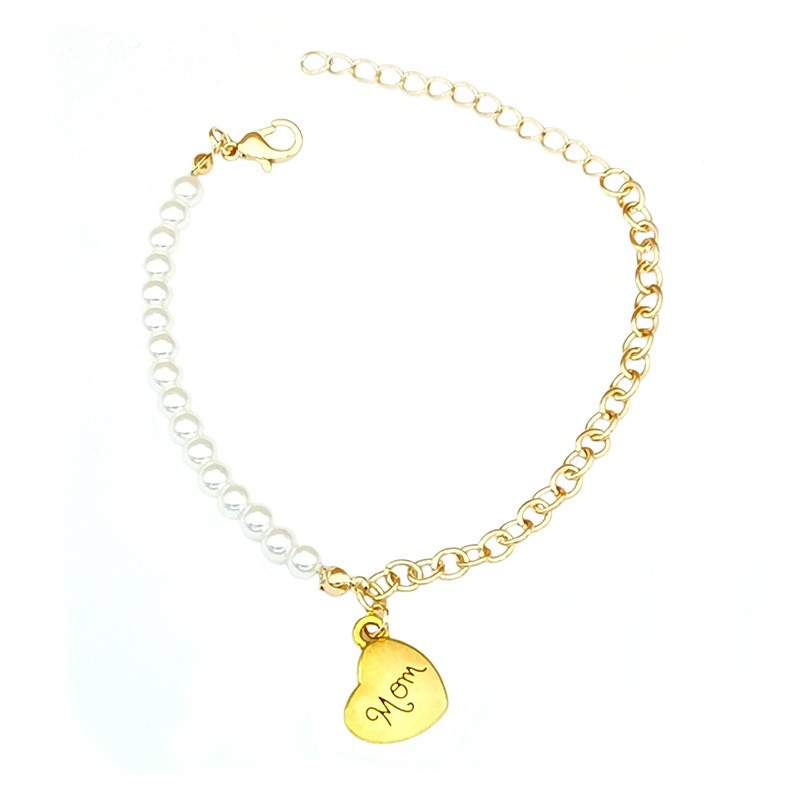 Mom Bracelet Manufacturer - OEM White Pearl Chains Adjustable Jewelry