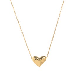Stainless Steel Necklace Manufacturer - OEM Simple Gold Plating Heart Pendant