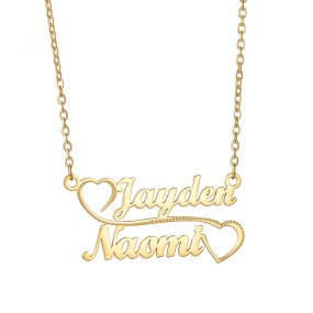 Name Necklace Factory - OEM Custom Pattern Design Hollow Heart Stainless Steel