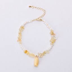 Woven Bracelet Factory - OEM Irregular Topaz Stone Shell Pearl Pendant