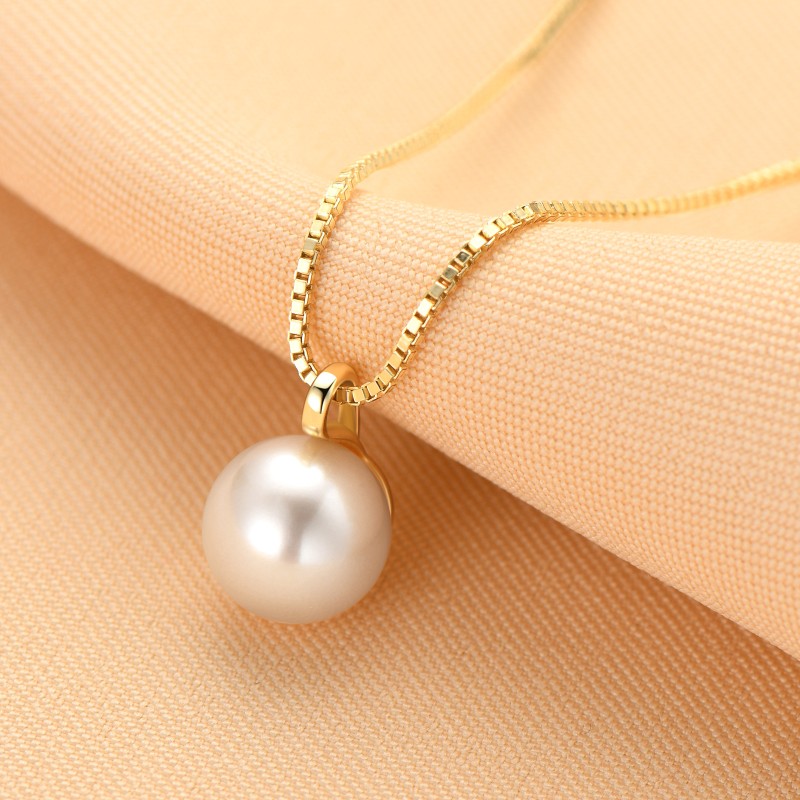 Sterling Silver Necklace Factory - OEM 925 Simple Natural Pearl Necklace